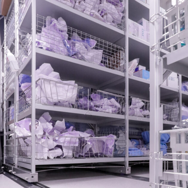 rails rvs verrijdbare stellingen steriele ruimte OK CSA AZ Klina