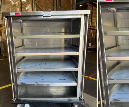 aangepaste RVS transport wagen