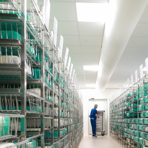 rvs stellingen steriele ruimte OK logistiek CSA Isala Meppel