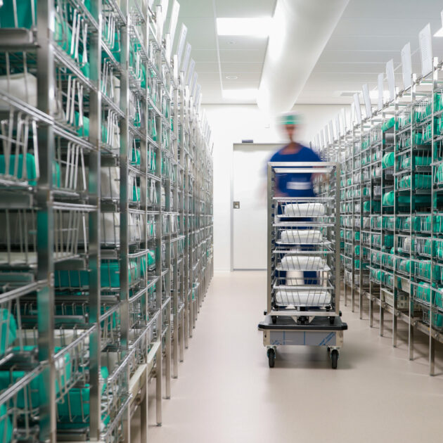 rvs stellingen steriele ruimte OK logistiek CSA Isala Meppel